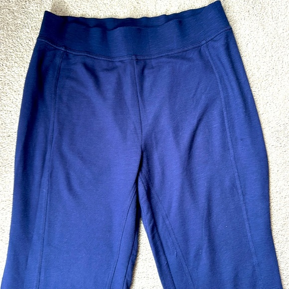 Anthropologie Daily Practice Navy Wide-leg Slit Casual Pants - Picture 4 of 7